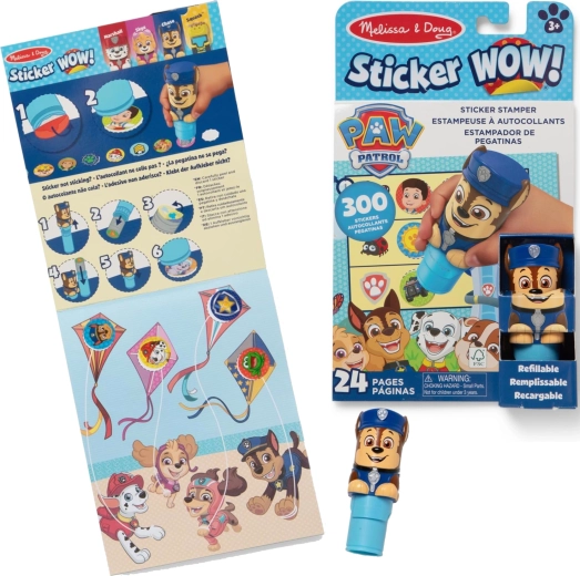 Melissa & Doug Sticker wow! Paw Patrol Chase αυτοκόλλητη σφραγίδα με βιβλίο δραστηριοτήτων - 1 τεμάχιο