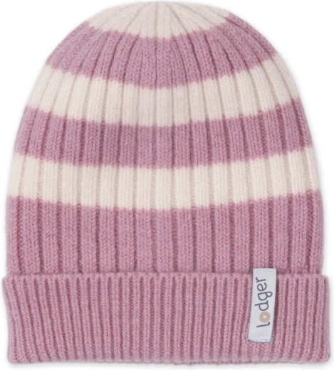 Σκουφάκι Lodger Stripe Merino mauve 3–6 μηνών
