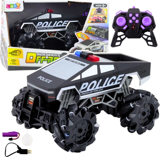 Αστυνομικό off-road pick-up RC 1:16 με φώτα και εφέ καπνού