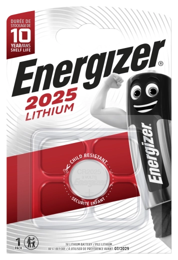 Λιθίου κουμπωτή μπαταρία Energizer CR2025 3 V