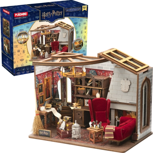Puremind Harry Potter ξύλινο 3D παζλ – κοινόχρηστη αίθουσα του Γκρίφιντορ