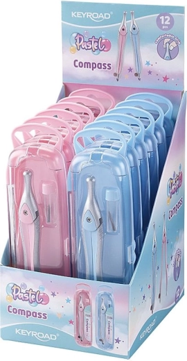 Διαβήτης Keyroad Pastel σε θήκη, μπλε ή ροζ