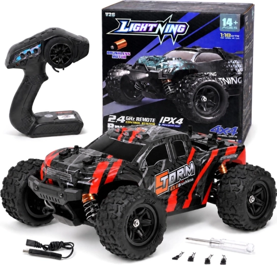 Εκτός δρόμου RC buggy 4x4 2,4 GHz με brushless μοτέρ, κλίμακα 1:18 - 1 τεμάχιο