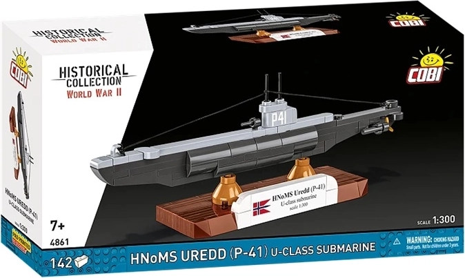 COBI ιστορική συλλογή WWII υποβρύχιο HNoMS Uredd (p-41) κλάση U σε κλίμακα 1:300
