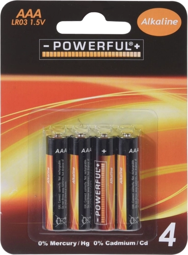 Αλκαλικές μπαταρίες AAA 1,5 V, 4 τεμ.