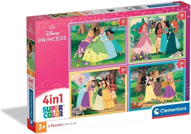 Clementoni SuperKolor Παζλ 4 σε 1 Disney Princess