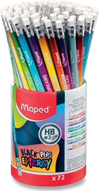 Γραφιτούχο μολύβι MAPED Black’Peps Energy HB, μίξη σχεδίων