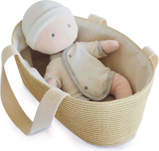 Doudou Jolijou κούκλα Pol σε φορητή τσάντα για καροτσάκι 28 cm