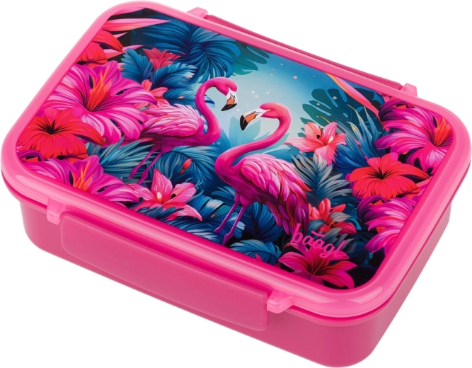 Baagl δοχείο για σνακ με διαχωριστικά Flamingo