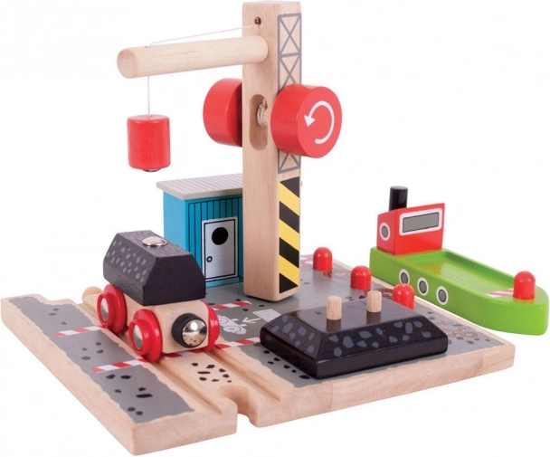 Bigjigs Rail Αποβάθρα άνθρακα με γερανό