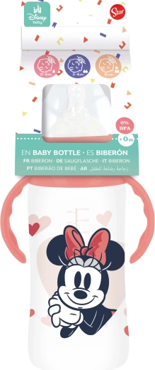 Βρεφικό μπιμπερό με λαβές Minnie 360 ml