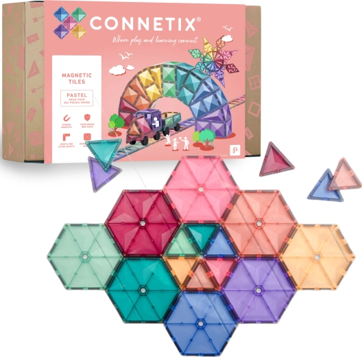 Connetix Pastel Mega Pack μαγνητικό σετ κατασκευών 202 τεμαχίων