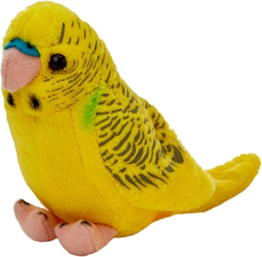 κίτρινο λούτρινο παπαγαλάκι budgie 13 cm