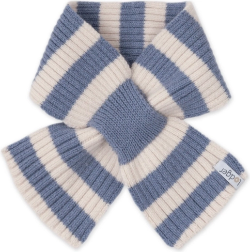 Lodger παιδικό κασκόλ merino stripe stone