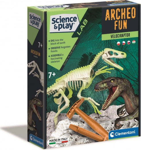 Clementoni Science & Play ArcheoFun: φωτεινός σκελετός βελοσιράπτορα