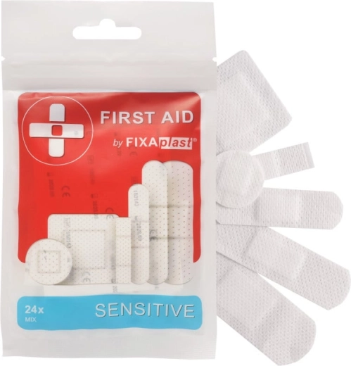 Fixaplast first aid sensitive επιθέματα πρώτων βοηθειών για ευαίσθητο δέρμα (24 τεμ.)