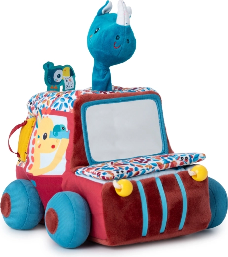 Υφασμάτινο αυτοκινητάκι Lilliputiens με δραστηριότητες και καθρεφτάκι