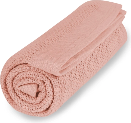 VINTER & BLOOM κουβέρτα soft grid organic cloud pink