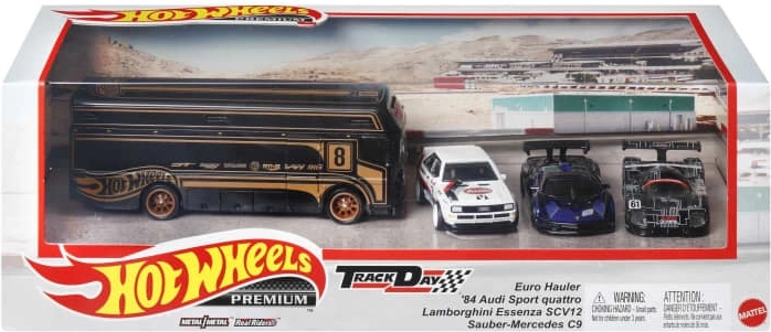 Hot Wheels premium σετ 3 αυτοκινητάκια με ομαδικό τράκτορα