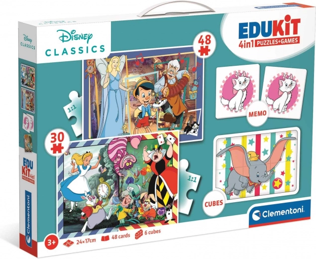 Clementoni σετ παιχνιδιών Disney κλασικά 4 σε 1