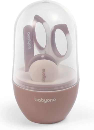 Σετ μανικιούρ BabyOno για παιδιά σε θήκη, μπεζ