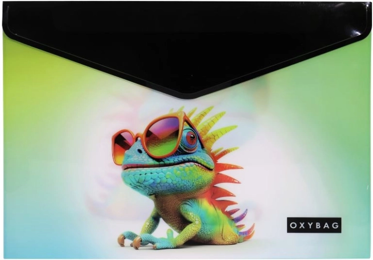OXY φάκελος με κούμπωμα (σούστα) A4 Crazy Animals Chameleon