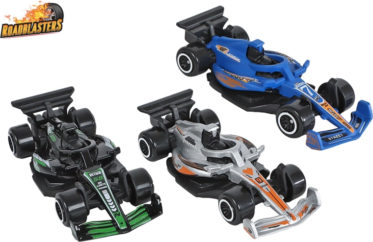 Μεταλλικά αγωνιστικά Roadblasters 7,5 cm - σετ 3 τεμ.