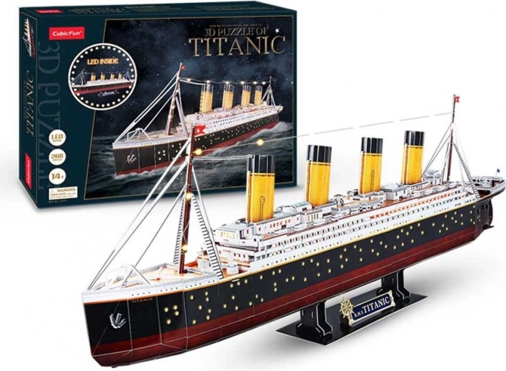 Φωτιζόμενο 3D παζλ Titanic 266 κομμάτια