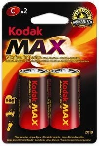 Αλκαλικές μπαταρίες KODAK Alkaline Max C 1,5 V, 2 τεμ.