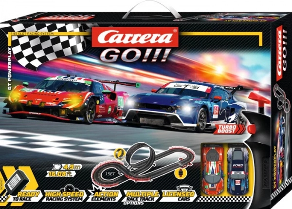 Αυτοκινητοδρόμιο Carrera GO GT Powerplay 4,9 m με looping και αυτοκίνητα Ford Mustang GT3 και Ferrari 296 GT3