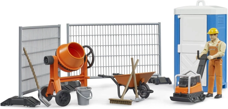 BRUDER σετ κατασκευών με μπετονιέρα, φιγούρα και εργαλεία