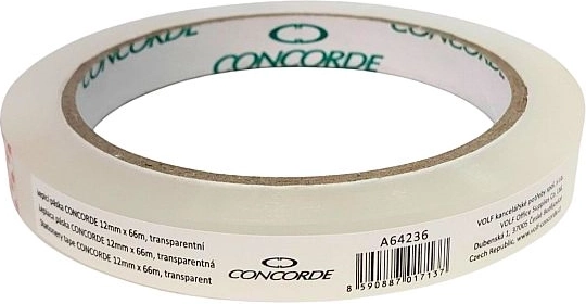 Κολλητική ταινία CONCORDE 12 mm × 66 m, διάφανη