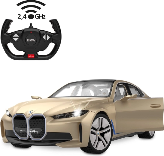 Τηλεκατευθυνόμενο μοντέλο BMW i4 Concept σε κλίμακα 1:14 με φώτα, χρυσό