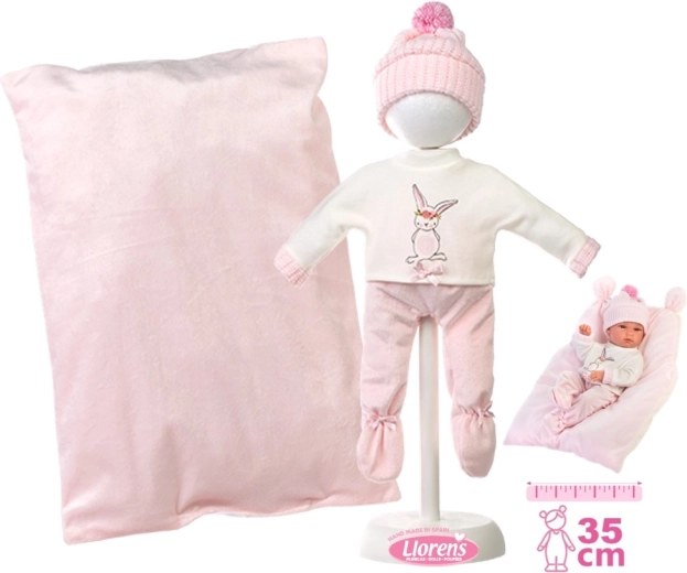 Llorens ρουχαλάκι για κούκλα μωρό New Born 35–36 cm με αξεσουάρ