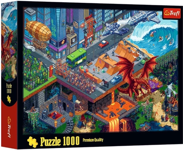 Παζλ 1000 κομματιών: pixel πόλη