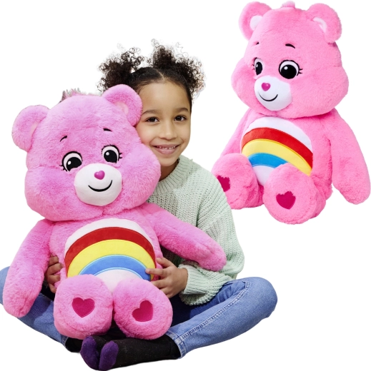 Λούτρινο αρκουδάκι CARE BEARS Cheer Bear ροζ 60 εκ.
