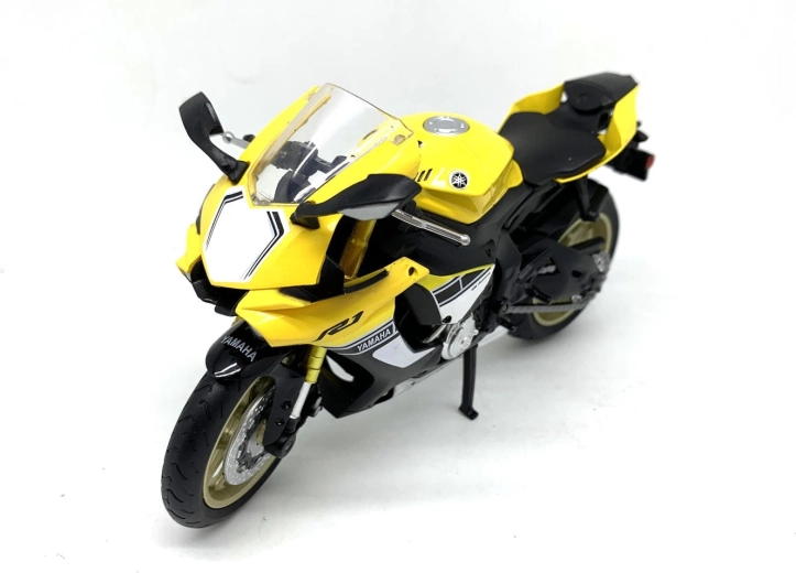 MSZ μοντέλο μοτοσικλέτας Yamaha YZF-R1 κίτρινο 1:12 - 1 τεμάχιο