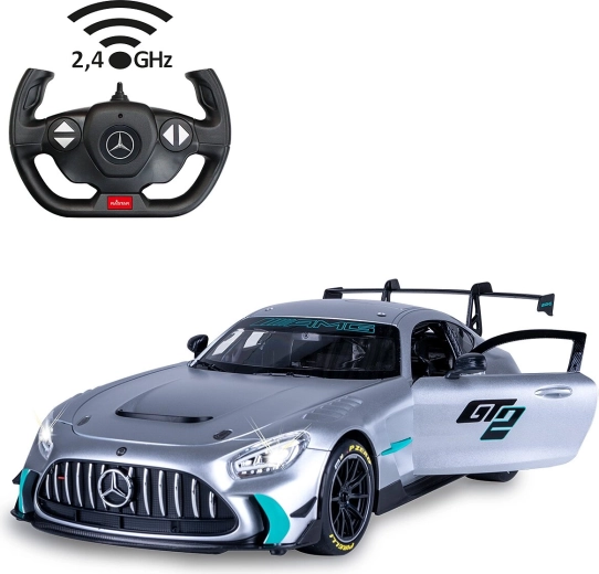 Τηλεκατευθυνόμενο αυτοκίνητο Mercedes-AMG GT2 σε κλίμακα 1:14, ασημί