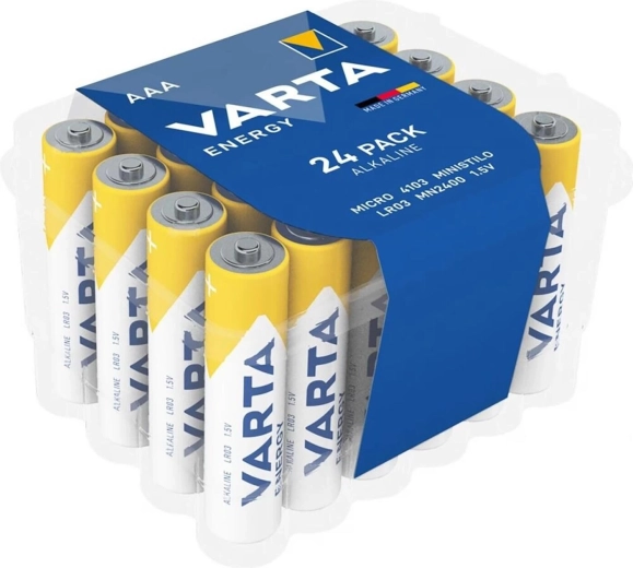 Αλκαλικές μπαταρίες AAA (μικρομολυβοειδείς) Varta 24 τεμ.