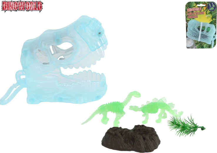 Dinoworld 3D μπρελόκ κλειδιών με φωσφορίζοντες δεινόσαυρους 11 cm