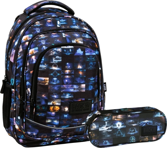 Σχολικό σετ BackUP Cosmic cat 2σε1 (σακίδιο και κασετίνα)