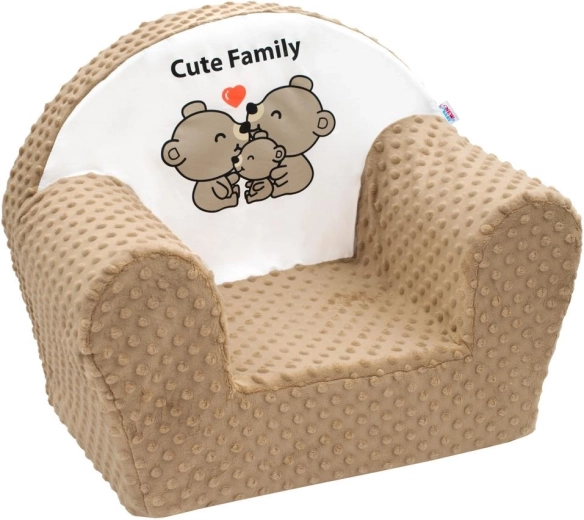 Παιδική πολυθρόνα από minky NEW BABY Cute Family cappuccino