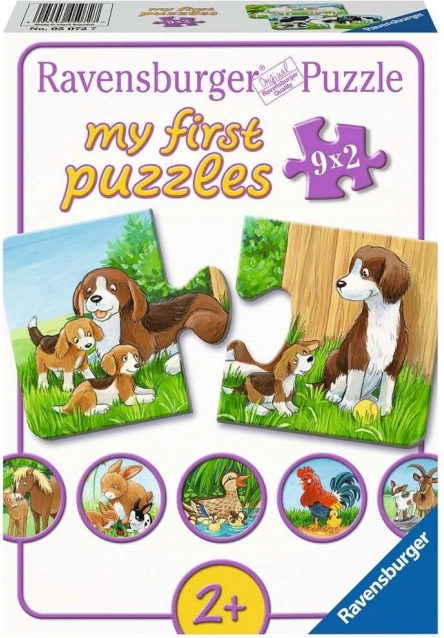 Ravensburger τα πρώτα μου παζλ – Οικογένειες ζώων 9×2 κομμάτια