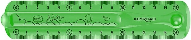 Χάρακας KEYROAD Flexi 15 cm πράσινος
