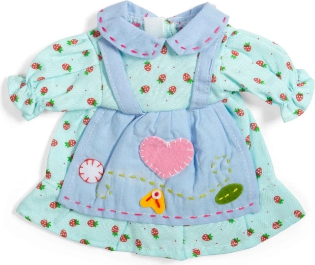 Bigjigs Toys μπλε φόρεμα με φραουλίτσες για κούκλα 28 cm