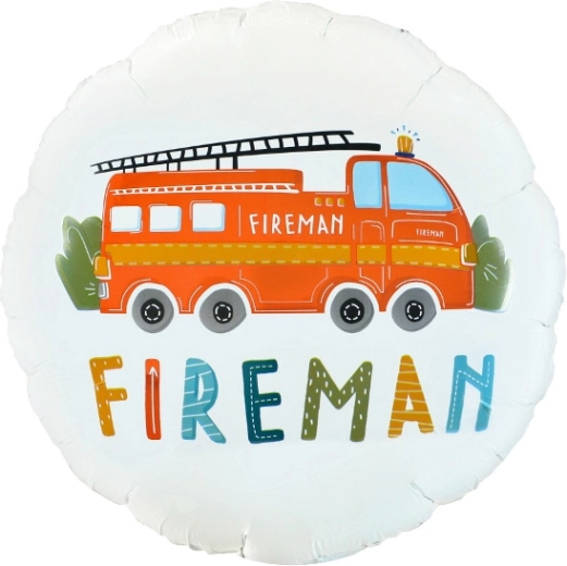 Στρογγυλό μπαλόνι αλουμινίου Fireman 18"