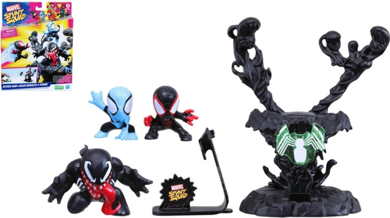 Spider-Man & Miles Morales vs Venom – λαστιχένιες φιγούρες με εκτοξευτή