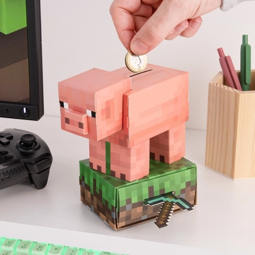 Minecraft δημιουργικό σετ κουμπαράς γουρουνάκι
