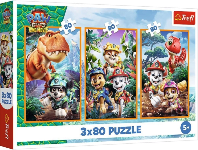 Παζλ 3 σε 1 Paw Patrol: ήρωες δεινόσαυροι (3×80 κομμάτια)