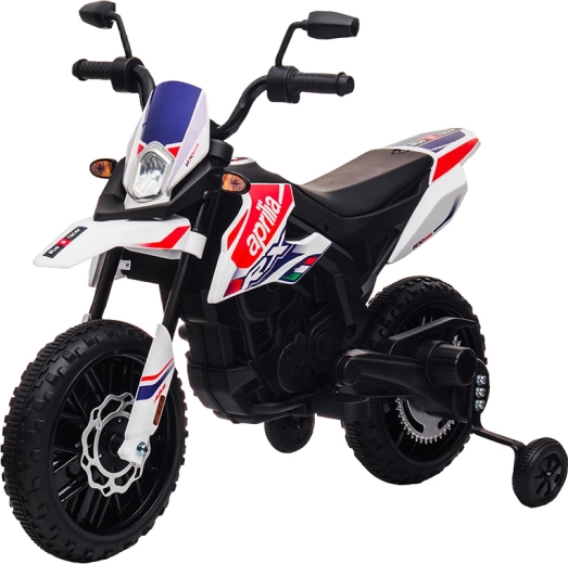 Παιδική ηλεκτρική μοτοσικλέτα Aprilia RX-125 λευκή